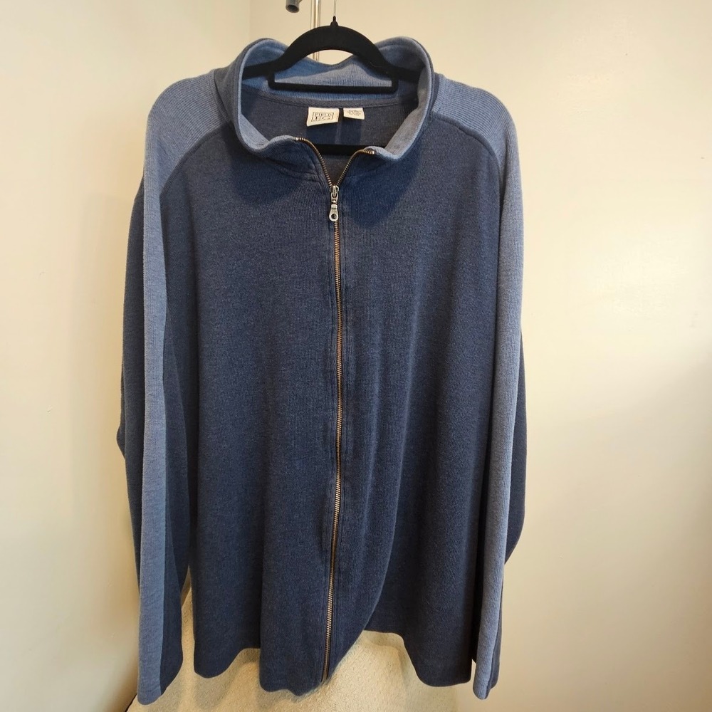 FIELD GEAR | Men's XXLT Blue Knit Sweater 100% Cotton, Thick & Cozy Y2K Vintage